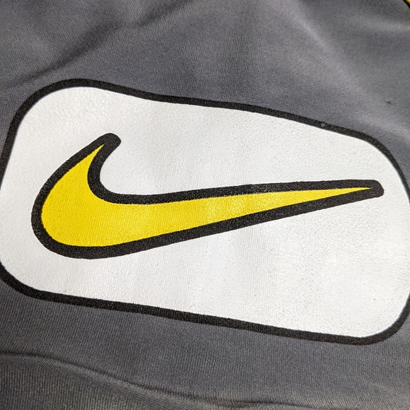 Nike Black & Gray Crop Top with Yellow Trim - Picture 2 of 7